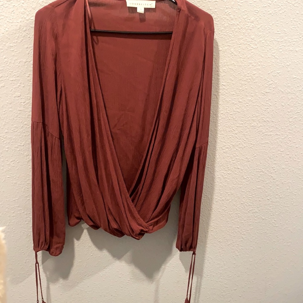 Swoop neck blouse